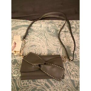 NWT New Jessica Simpson Gray Bow Fun Shoulder Purse Going Out Bag